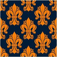 arancia vittoriano fleur-de-lis senza soluzione di continuità modello vettore