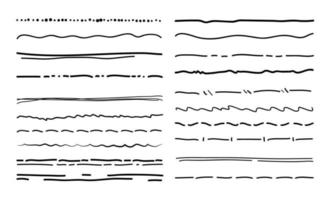 scarabocchio scarabocchiare sottolinea. penna e matita Linee vettore