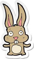 adesivo di un coniglio cartone animato vettore