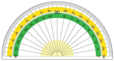 goniometro su sfondo bianco vettore