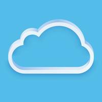 icona cloud per web o app vettore