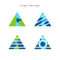 triangolo creativo logo design vettore