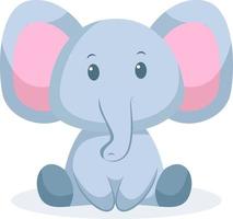carino elefante personaggio design illustrazione vettore