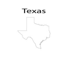 Texas carta geografica linea arte vettore illustrazione