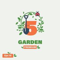 giardino numerico 5 logo vettore