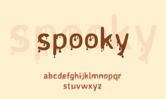 spaventoso Halloween Schermo carattere tipografico font vettore