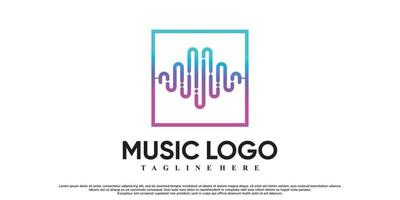 design del logo musicale con un vettore premium di concetto moderno