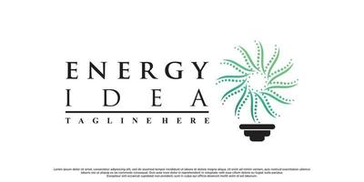 energia idea logo design lampada illustrazione con creativo concetto premio vettore