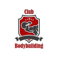bodybuilding sport club vettore cartello