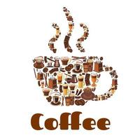 caffè tazza manifesto per bevanda e cibo tema design vettore