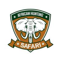 africano a caccia safari club cartello vettore