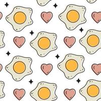 fritte uova modello, colore vettore illustrazione sfondo