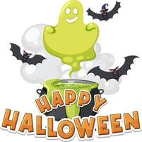 contento Halloween Festival logo design vettore