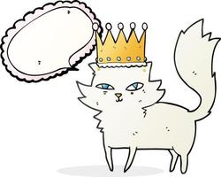a mano libera disegnato discorso bolla cartone animato elegante gatto vettore