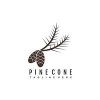 pino cono logo icona illustrazione design modello vettore