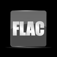 flac file icona, piatto design stile vettore