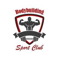 bodybuilding sport club vettore emblema