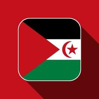 bandiera della repubblica democratica araba saharawi, colori ufficiali. illustrazione vettoriale. vettore