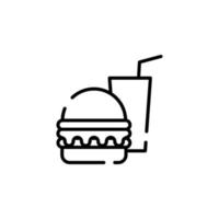 ristorante, cibo, cucina tratteggiata linea icona vettore illustrazione logo modello. adatto per molti scopi.