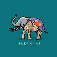 elefante logo design vettore concetto