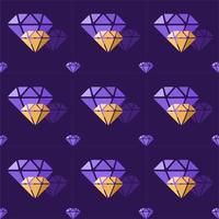 colorato viola e giallo diamante senza soluzione di continuità modello, gioielleria geometrico sfondo vettore