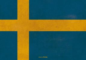 Bandiera del grunge della Svezia vettore