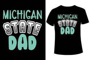 Michigan stato papà maglietta design modello vettore