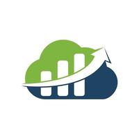 nube attività commerciale finanza logo modello vettore icona design. attività commerciale finanziario e contabilità logo design modello.