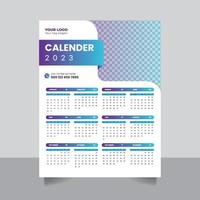 2023 nuovo anno semplice parete calendario progettista modello design vettore illustrazione