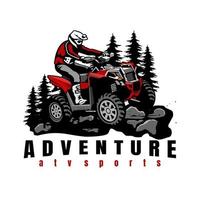 atv gli sport illustrazione design logo icona vettore