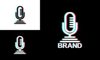 memorabile unico Podcast logo design vettore