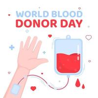 sfondo vettoriale della giornata mondiale del donatore di sangue. poster di sensibilizzazione con goccia di sangue tagliata su carta rossa. 14 giugno. concetto di giorno dell'emofilia