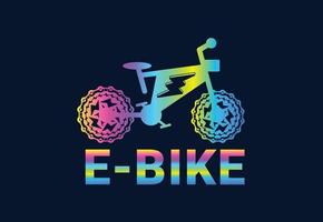 e bicicletta logo e icona design modello vettore