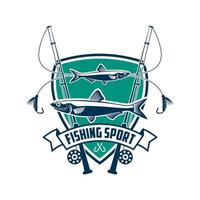pesca sport club vettore cartello