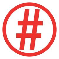 semplice elemento illustrazione. hashtag simbolo design a partire dal sociale media marketing collezione. ragnatela e mobile vettore