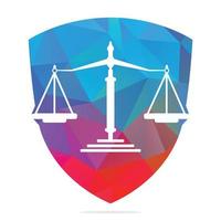legge e procuratore logo design. legge azienda e ufficio vettore logo design.