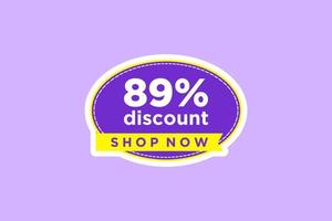 89 sconto, i saldi vettore badge per etichette, , adesivi, striscioni, tag, ragnatela adesivi, nuovo offerta. sconto origami cartello striscione.