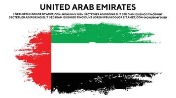 afflitto grunge struttura unito arabo Emirates bandiera design vettore
