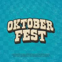 willkommen Zum oktoberfest vettore bandiera manifesto. illustrazione con spazzola lettering tipografia e blu bianca scacchi modello sfondo. festivo design concetto per bavarese birra Festival