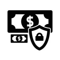 nero i soldi protezione icona quello è adatto per il tuo finanziario attività commerciale vettore