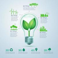 verde energia infografica vettore