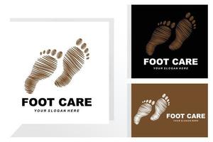 piede cura logo design Salute illustrazione donna pedicure salone vettore