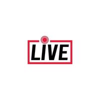 vivere streaming trasmissione logo icona design vettore