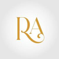 lusso lettera RA alfabeto logo design modello vettore