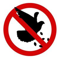 fare non alimentazione il uccelli piccioni cartello vettore illustrazione