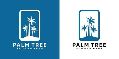 palma albero logo design con stile e creativo concetto vettore