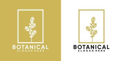 botanico logo design con creativo concetto vettore