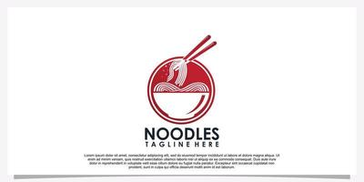 ramen spaghetto logo design illustrazione per ristorante icona con creativo elemento premio vettore parte 3