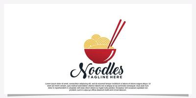 ramen spaghetto logo design illustrazione per ristorante icona con creativo elemento premio vettore parte 28