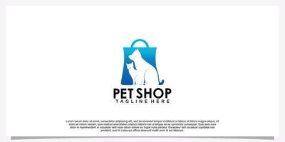 animale domestico logo design modello animale domestico icona semplice concetto premio vettore